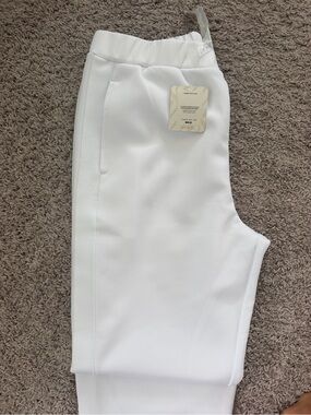 Fabletics White Track Joggers
